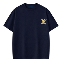 Its24heartz T-Shirt 1109 in black with a crew neck and short sleeves, displayed flat on a white background.