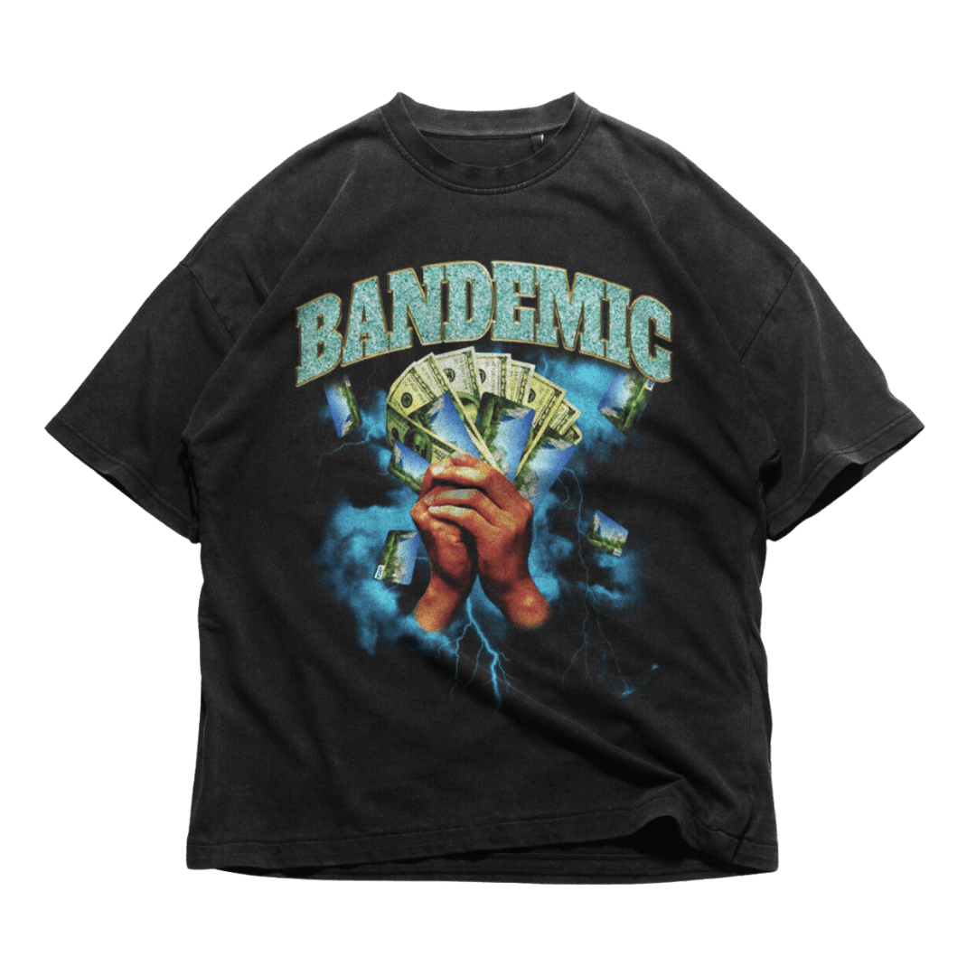 24Heartz Bandemic T-Shirt featuring a graphic print on a casual, comfortable fit.