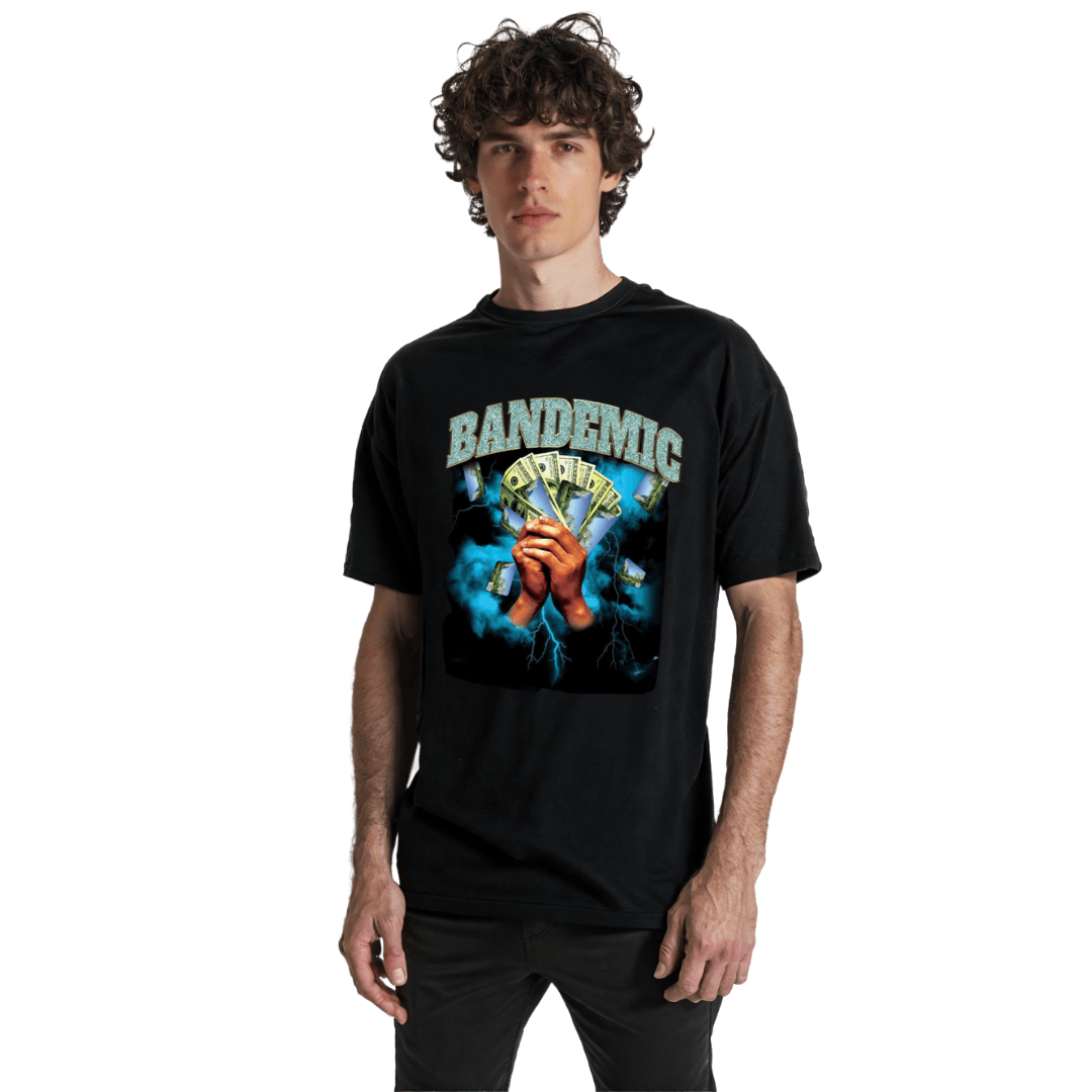 24Heartz Bandemic T-Shirt featuring a graphic design on a casual, comfortable tee.