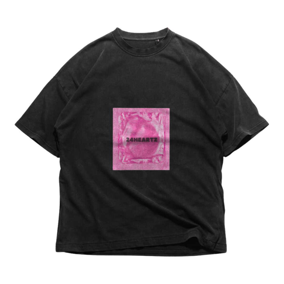 24Heartz T-Shirt featuring a colorful abstract design on a casual fit, perfect for everyday wear.