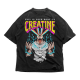24Heartz creatine T-shirt featuring a bold graphic design on a comfortable fabric.