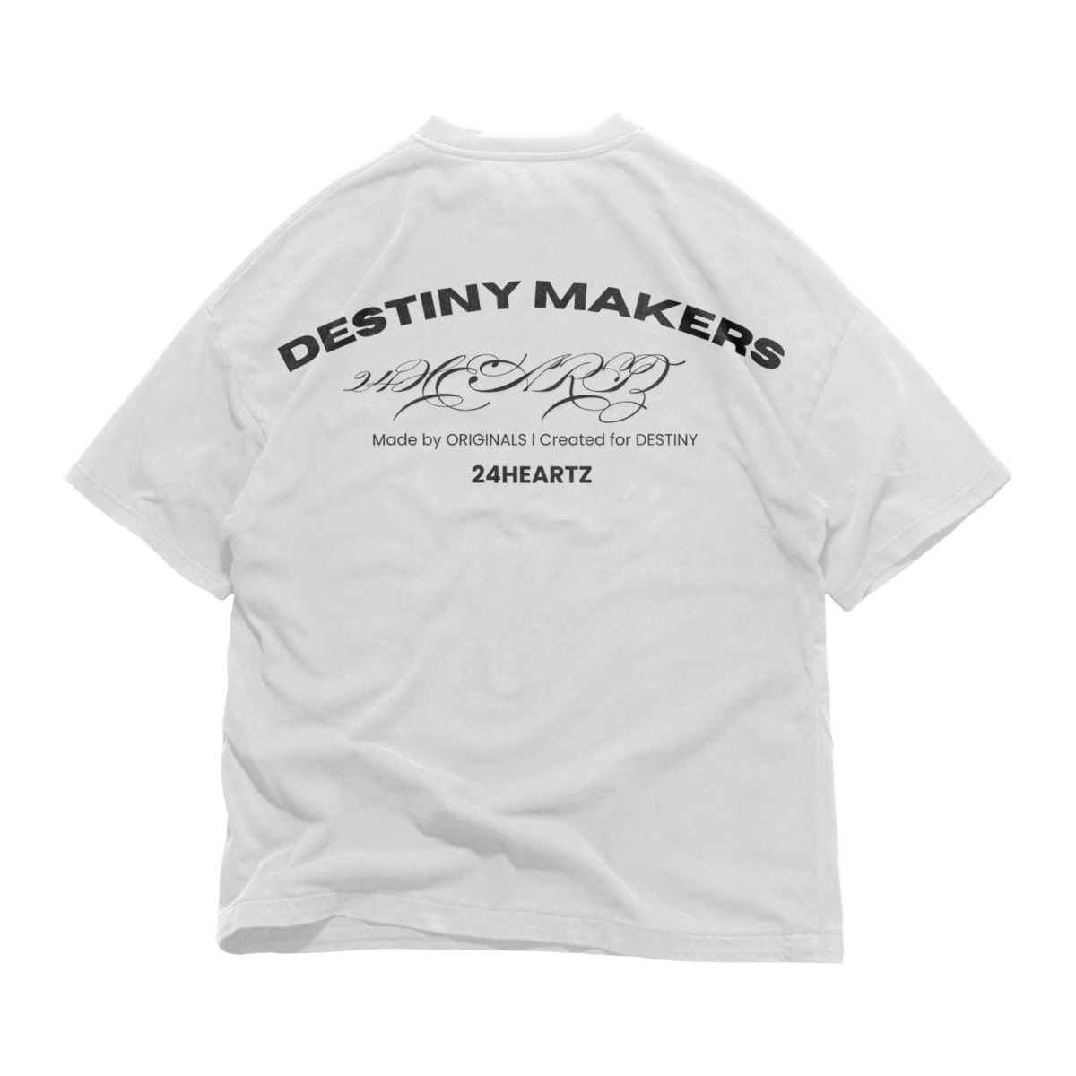 24Heartz T-Shirt featuring the Destiny Makers design in a casual style, showcasing vibrant colors and a comfortable fit.
