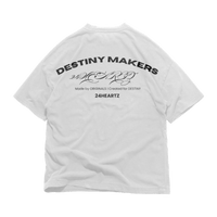 24Heartz T-Shirt featuring the Destiny Makers design in a casual style, showcasing vibrant colors and a comfortable fit.