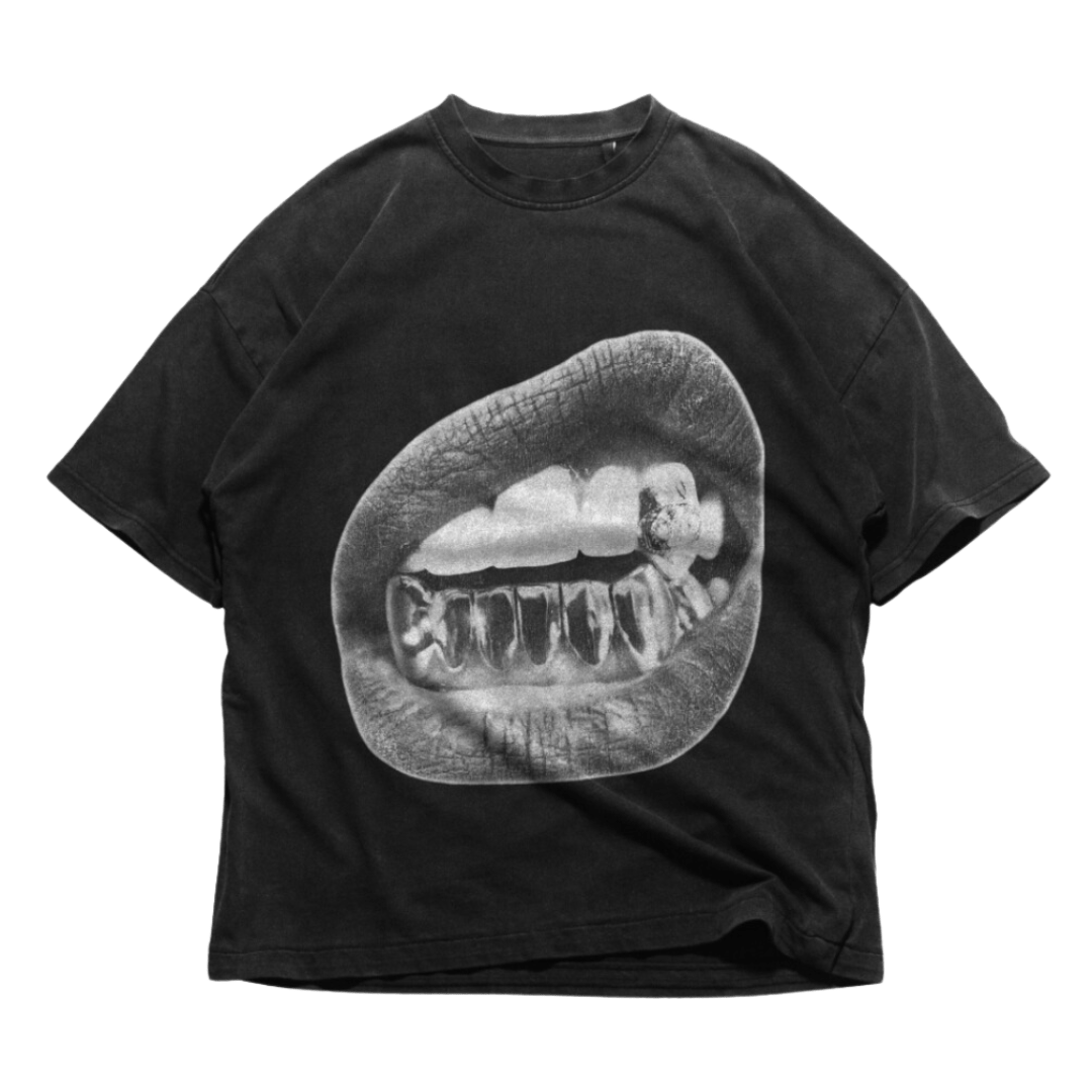 24Heartz diamond teeth T-Shirt featuring a bold graphic design on a casual tee in a stylish cut.