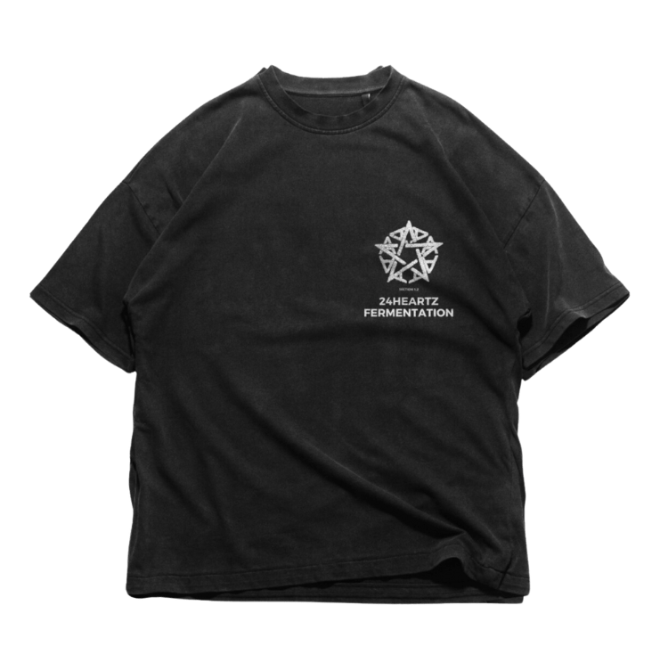 24Heartz fermentation T-shirt featuring a unique graphic design on a soft fabric in various colors.
