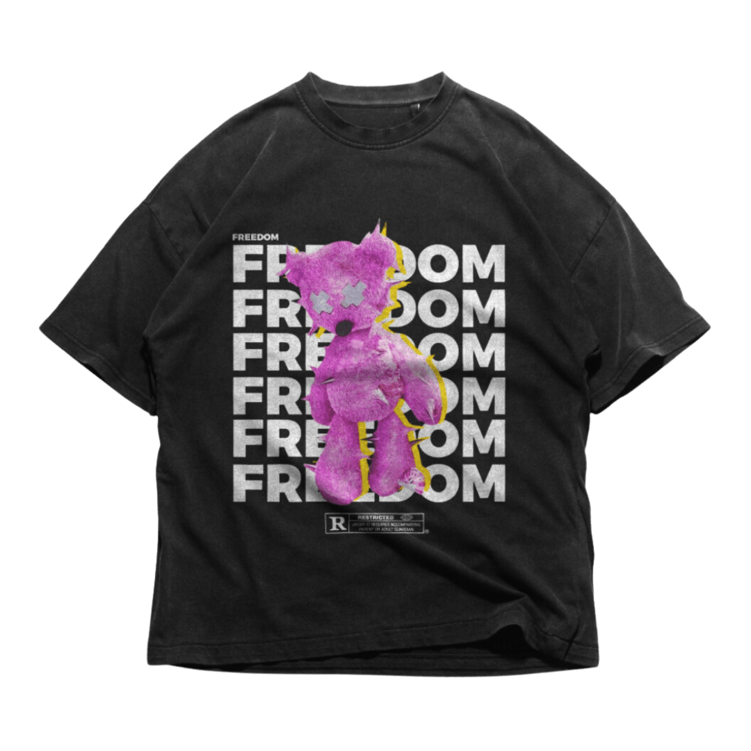 24Heartz Freedom T-Shirt featuring a vibrant graphic design on a soft cotton fabric. Perfect for casual wear.