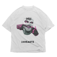 24Heartz Gangsta Smile T-Shirt featuring a graphic print on a casual, comfortable fabric.