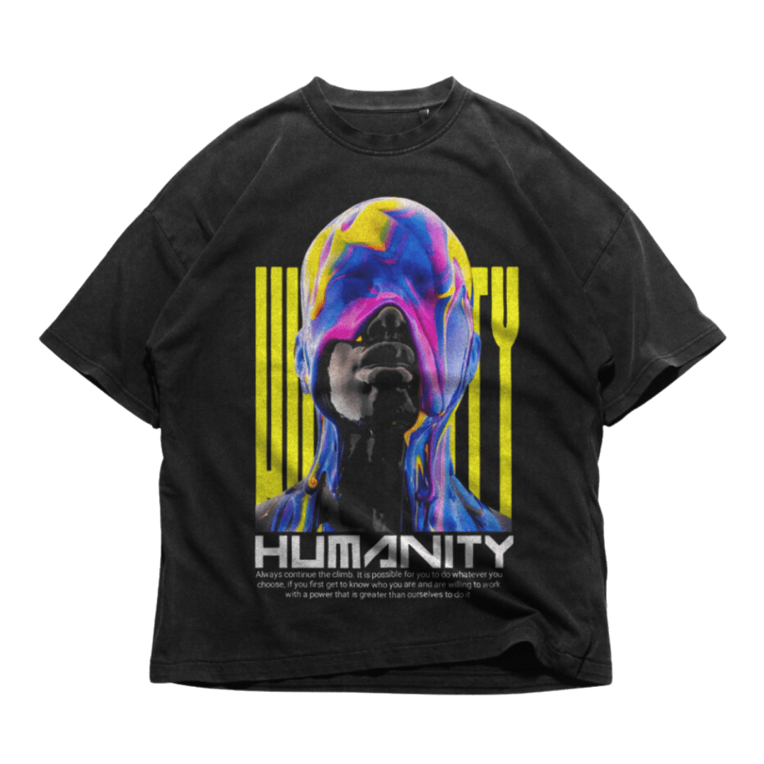 24Heartz Humanity T-Shirt in a casual style, featuring a graphic design on soft fabric.