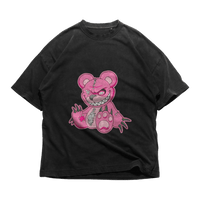 24Heartz killer teddy bear t-shirt featuring a playful graphic design on a soft fabric background.