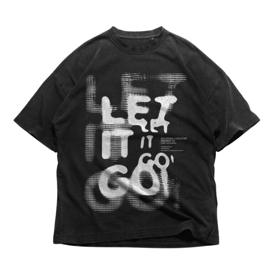 24Heartz Let It Go T-Shirt featuring a relaxed fit and colorful graphic design on soft fabric.
