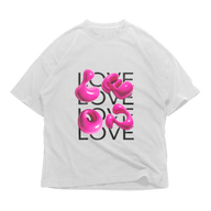 24Heartz love T-shirt featuring a vibrant design on a classic fit, displayed on a neutral background.
