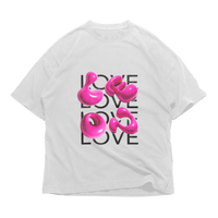 24Heartz love T-shirt featuring a vibrant design on a classic fit, displayed on a neutral background.
