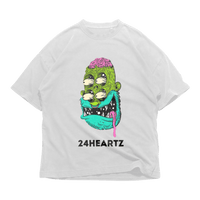 24Heartz monsters t-shirt featuring colorful graphic design on a soft fabric background. Perfect for casual wear.