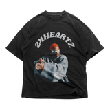 24Heartz Mr. Matrix t-shirt featuring a graphic design on a classic fit, laid flat against a neutral background.