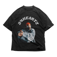 24Heartz Mr. Matrix t-shirt featuring a graphic design on a classic fit, laid flat against a neutral background.