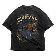 24Heartz Mustang T-Shirt featuring a bold graphic design on a casual fit, perfect for everyday wear.