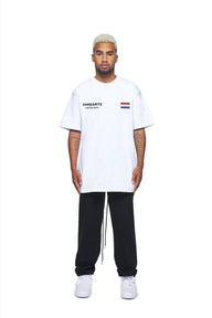 24Heartz T-shirt featuring a Netherlands badge design in vibrant colors on a soft fabric background.