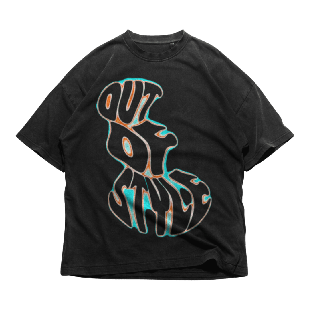 24Heartz Out of Style T-Shirt in a casual fit, featuring a unique graphic design and soft fabric texture.