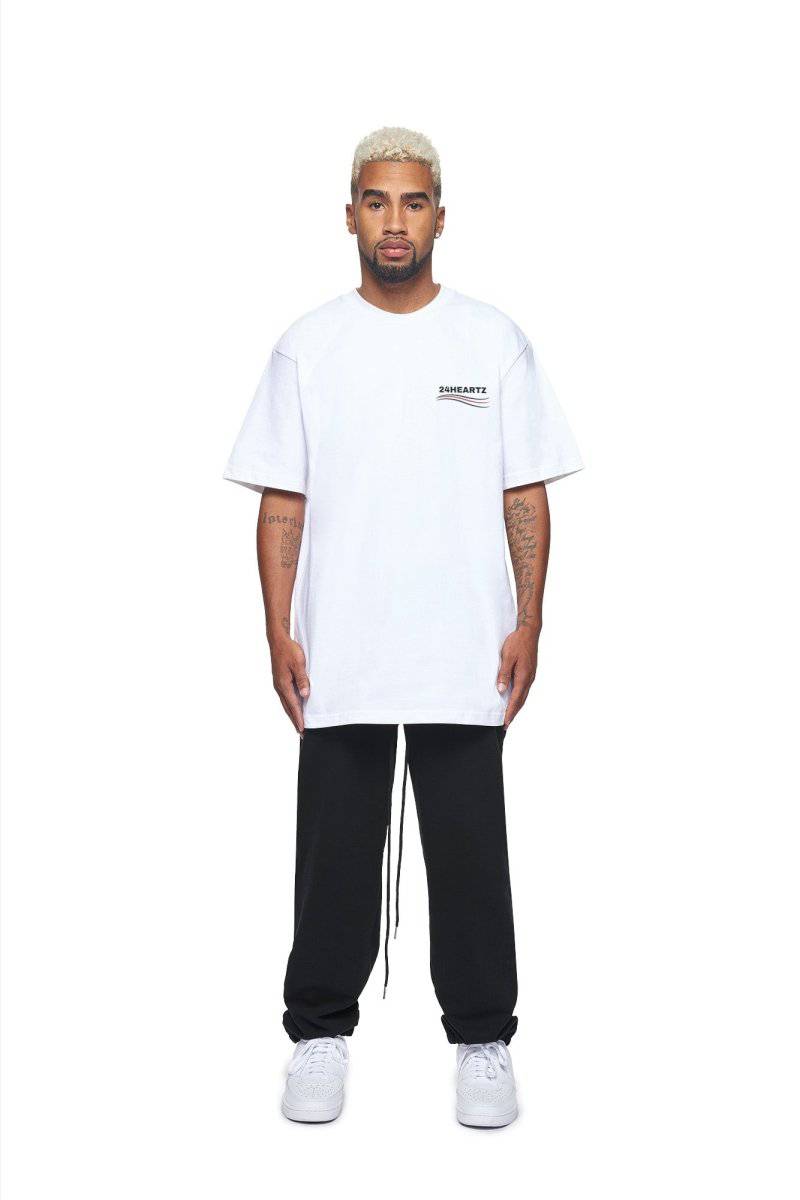24Heartz political T-shirt featuring bold graphic design on a classic fit for casual wear.