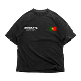 24Heartz T-Shirt featuring a Portugal badge design on the front, showcasing vibrant colors and soft fabric.