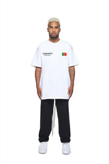 24Heartz T-Shirt featuring a Portugal badge design, showcasing the vibrant colors and fabric texture.