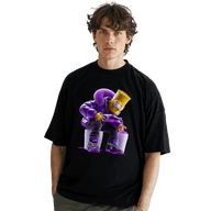 24Heartz Simpson drip t-shirt featuring a vibrant design on a classic fit, showcasing bold colors and unique style.