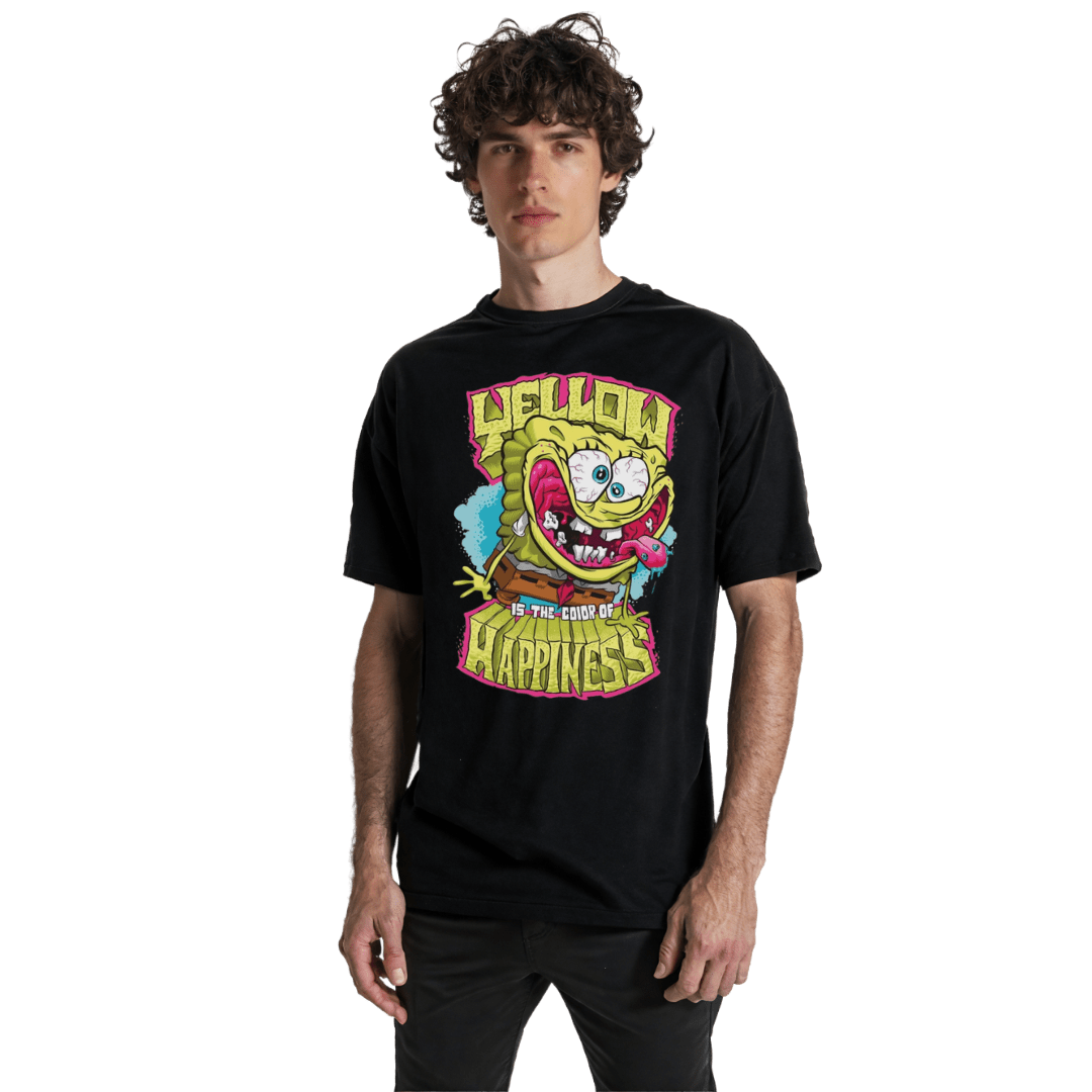 24Heartz SpongeBob T-shirt featuring vibrant graphics and a comfortable fit, perfect for casual wear.