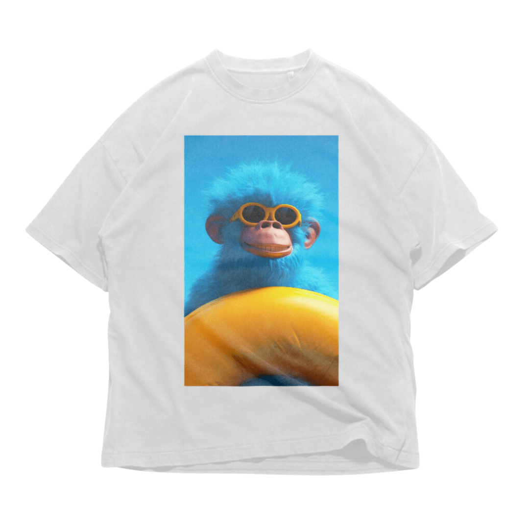 Sunny monkey graphic t-shirt by 24Heartz, featuring a playful monkey design on soft, comfortable fabric.