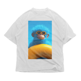 Sunny monkey graphic t-shirt by 24Heartz, featuring a playful monkey design on soft, comfortable fabric.