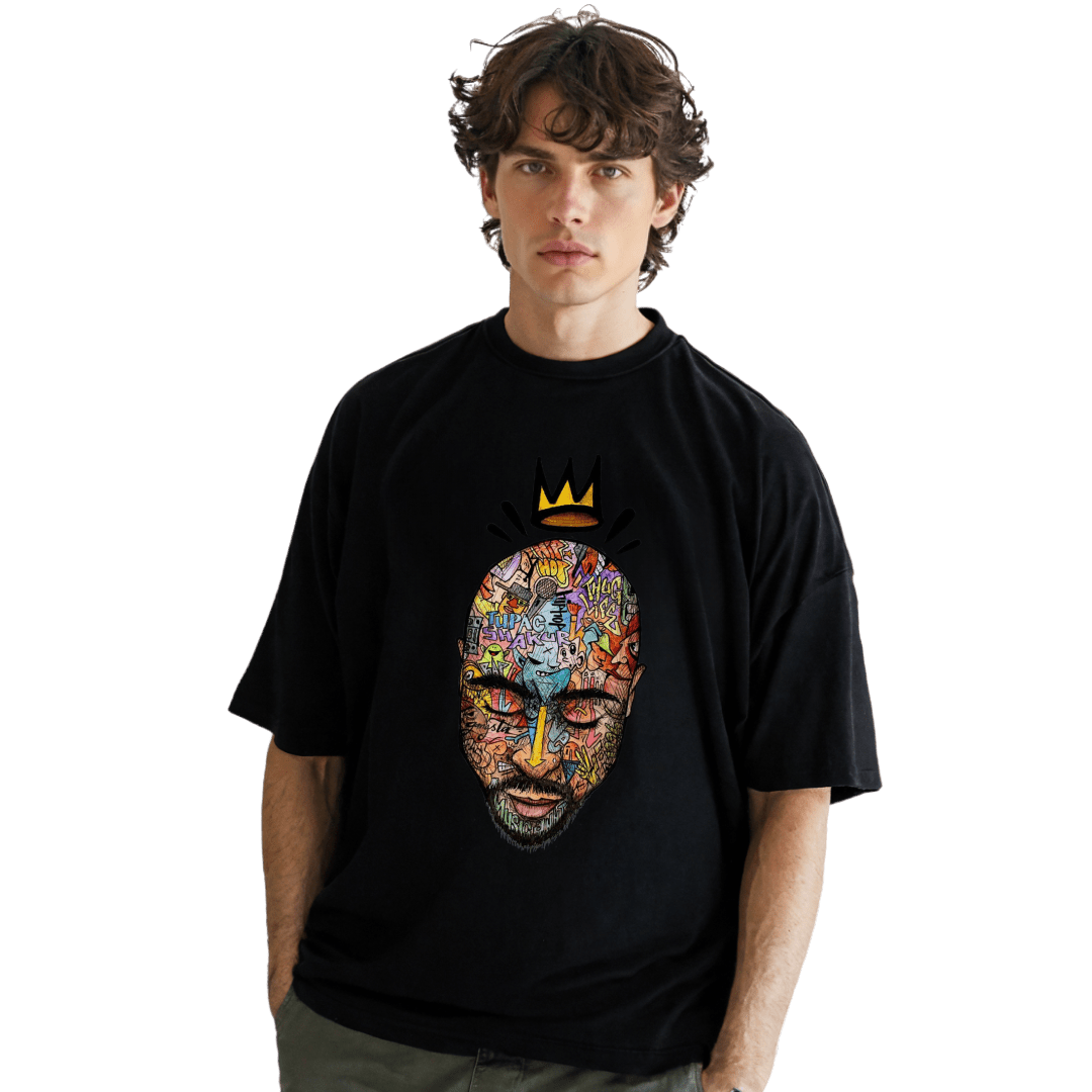 24Heartz T-Shirt featuring Tupac graphic design in bold colors on a casual fit.