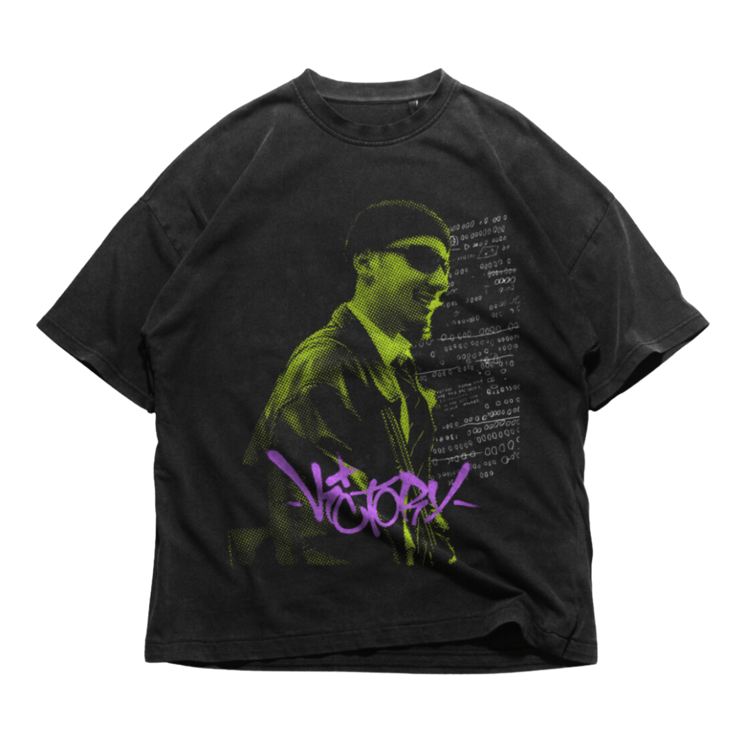 24Heartz Victory T-Shirt featuring a bold graphic design on a comfortable fabric, suitable for casual wear.