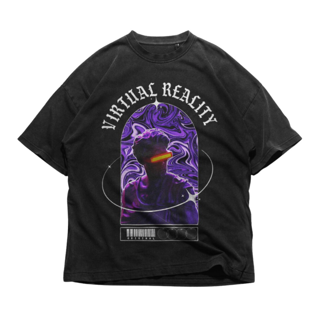 24Heartz virtual reality T-shirt featuring a vibrant graphic design on a comfortable fabric.