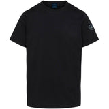 Black T-Shirt from 24HEARTZ featuring a modern design and comfortable fit, displayed on a neutral background.