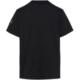 Black 24HEARTZ T-Shirt 1583 displayed on a flat surface, showcasing its fabric texture and classic crew neck design.