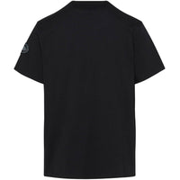 Black 24HEARTZ T-Shirt 1583 displayed on a flat surface, showcasing its fabric texture and classic crew neck design.