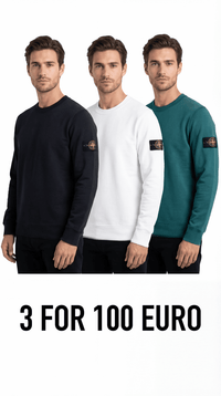 Three cozy sweaters from Its24heartz in various colors displayed together on a neutral background.