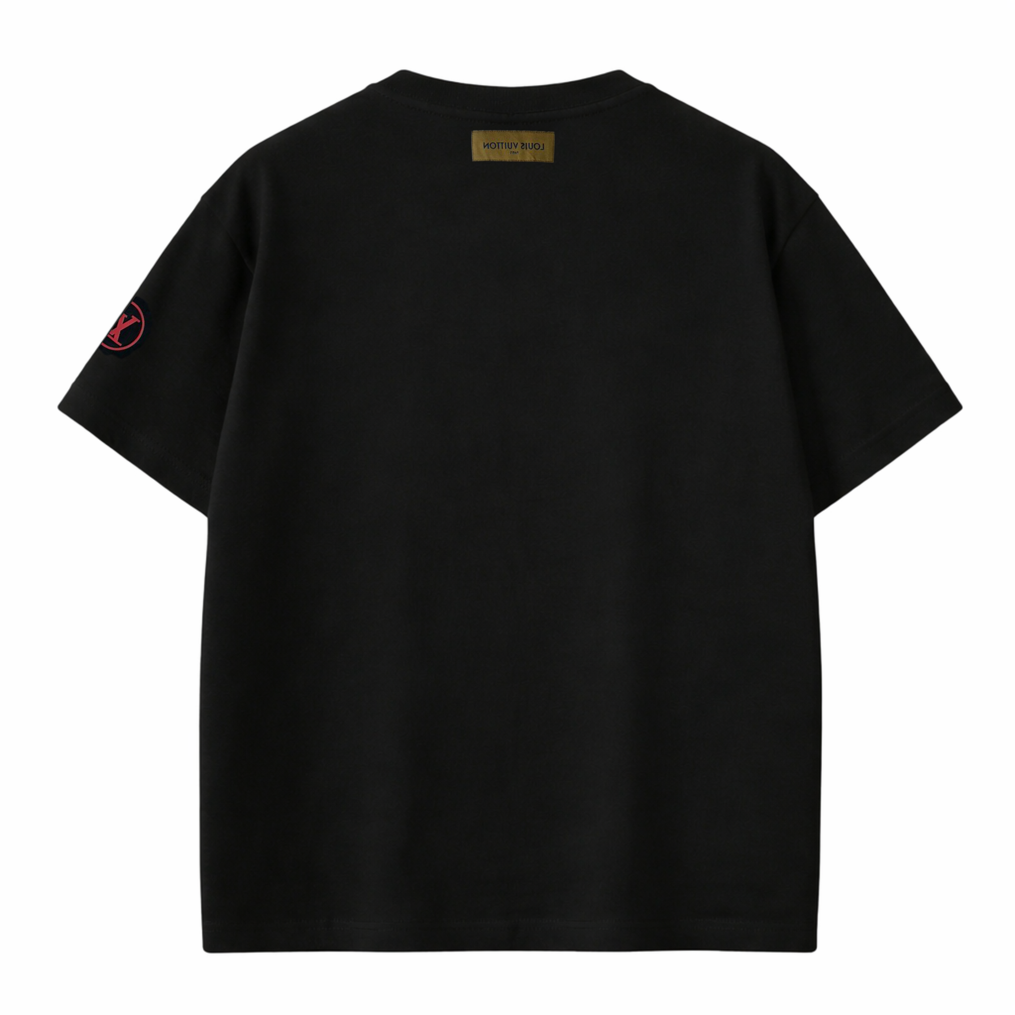 Its24heartz T-Shirt 1107 in black, featuring a comfortable fit and stylish design, shown on a model.