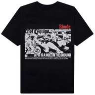 Black T-shirt #21 from Brandme, featuring a classic crew neck and short sleeves, displayed on a plain background.