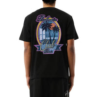 Its24heartz T-Shirt in black with a stylish graphic design on the front, displayed on a wooden background.
