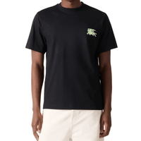 Black Its24heartz T-Shirt displayed on a hanger, showcasing a simple design and soft fabric texture.