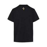 Black Its24heartz T-shirt featuring a stylish graphic design on a soft cotton fabric. Perfect for casual wear.