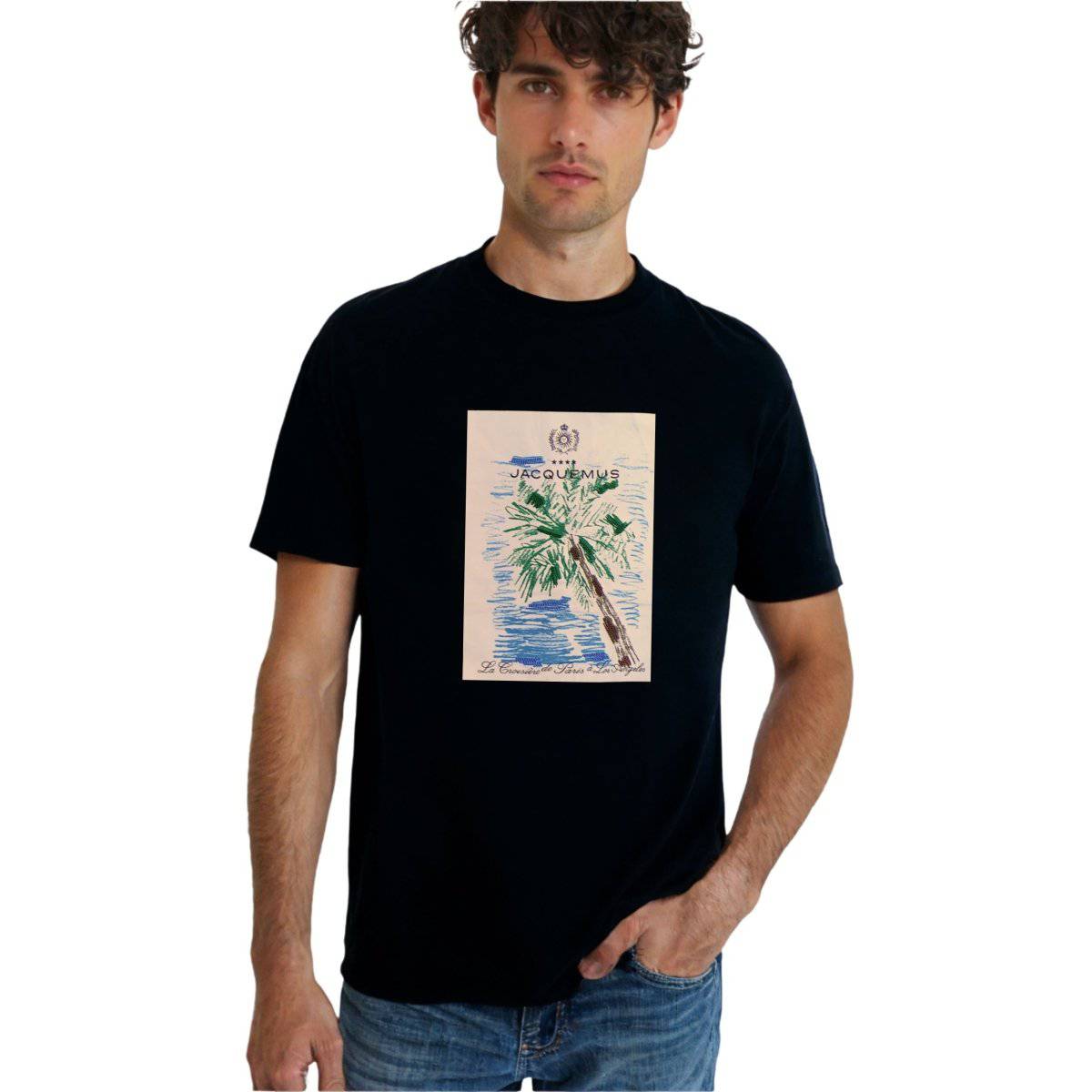 Casual Its24heartz T-shirt in light fabric, featuring a classic crew neck and short sleeves.