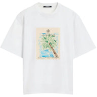 Its24heartz T-Shirts 210 in black, featuring a casual fit and round neckline, displayed on a hanger.