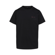 Its24heartz T-Shirts 221 in black, featuring a casual fit with short sleeves and a round neckline, displayed on a hanger.