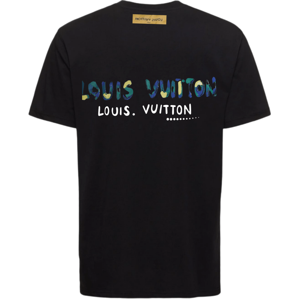 Black Its24heartz T-Shirt with a classic crew neck and short sleeves, displayed flat on a white background.