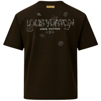 Brown Its24heartz T-Shirt displayed flat, featuring short sleeves and a round neckline.