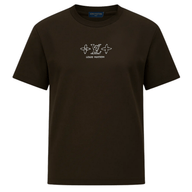 Brown Its24heartz T-Shirt with a casual fit, displayed flat with short sleeves and crew neckline.