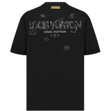 Black Its24heartz T-Shirt displayed on a flat surface, showcasing its soft fabric and casual design.
