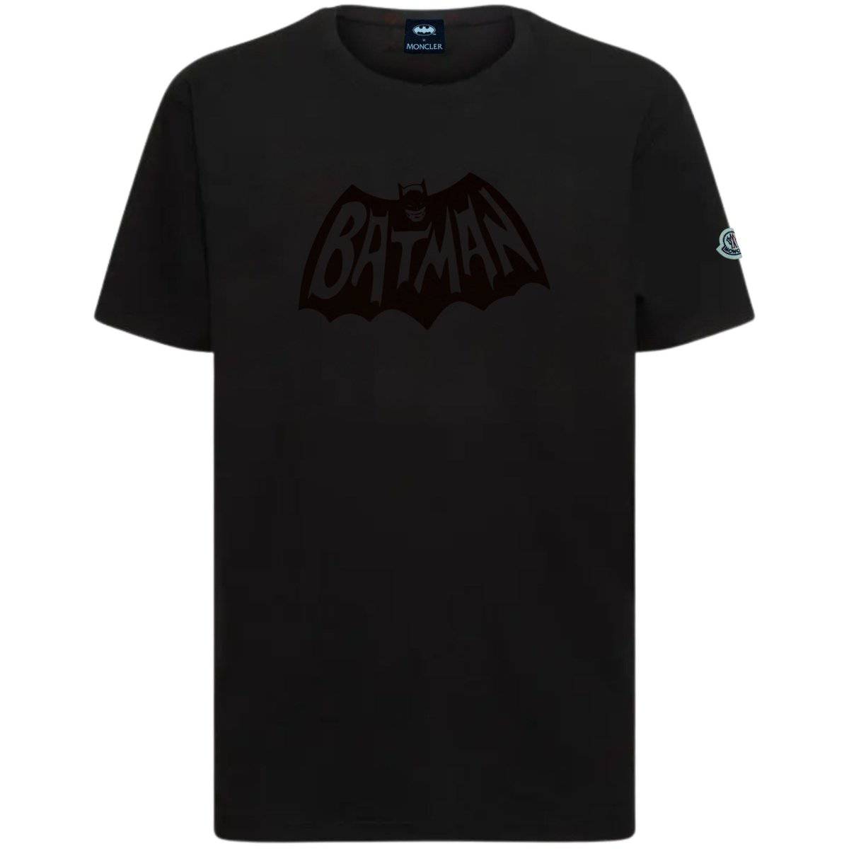 Black Its24heartz T-shirt with a modern design, displayed flat to showcase the fabric and neckline details.
