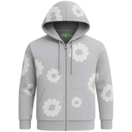 Its24heartz hoodie in gray with a front pocket and drawstring hood, displayed against a neutral background.